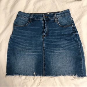 BDG medium wash denim skirt